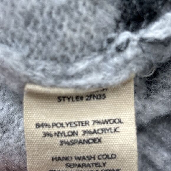 Soft Surroundings Women Large Sasha Fair Isle Sweater Gray 1/4 Zip Wool Blend - Picture 7 of 9